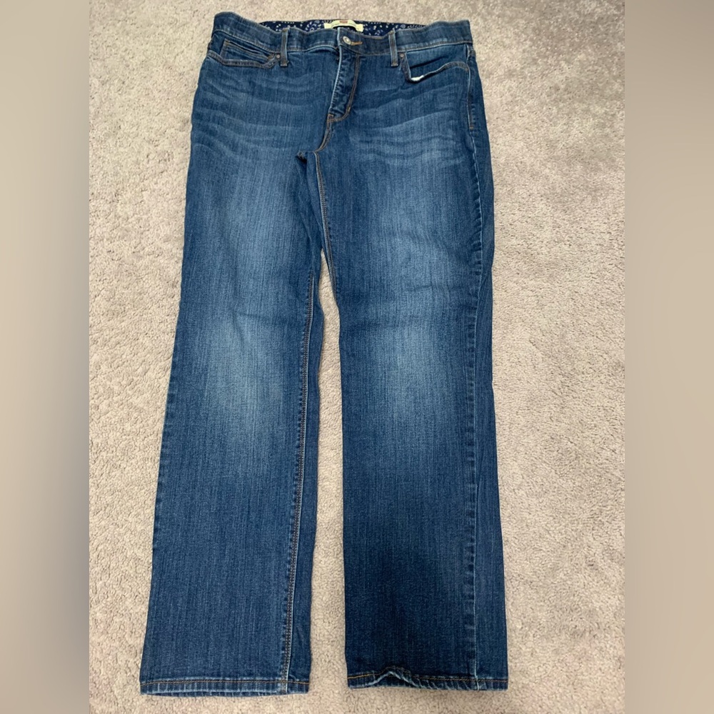 Levi's Straight Leg Jeans in Deep Blue Denim